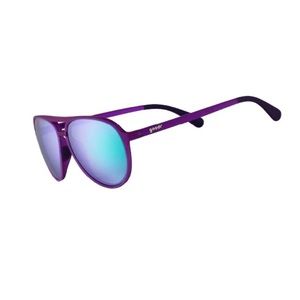 Purple Aviator Sunglasses with Blue Mirror Lenses